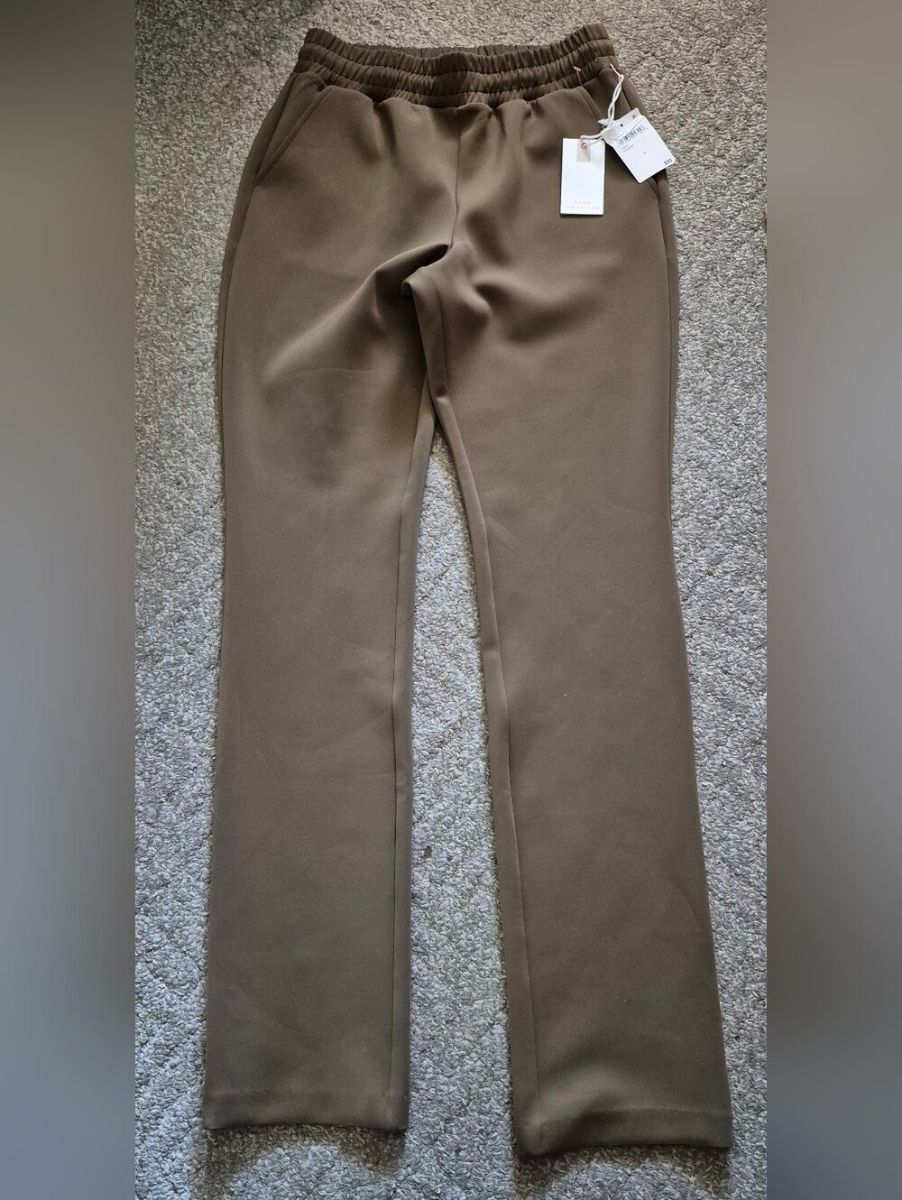 Good American Brown  Scuba Pants SZ.2 NWT